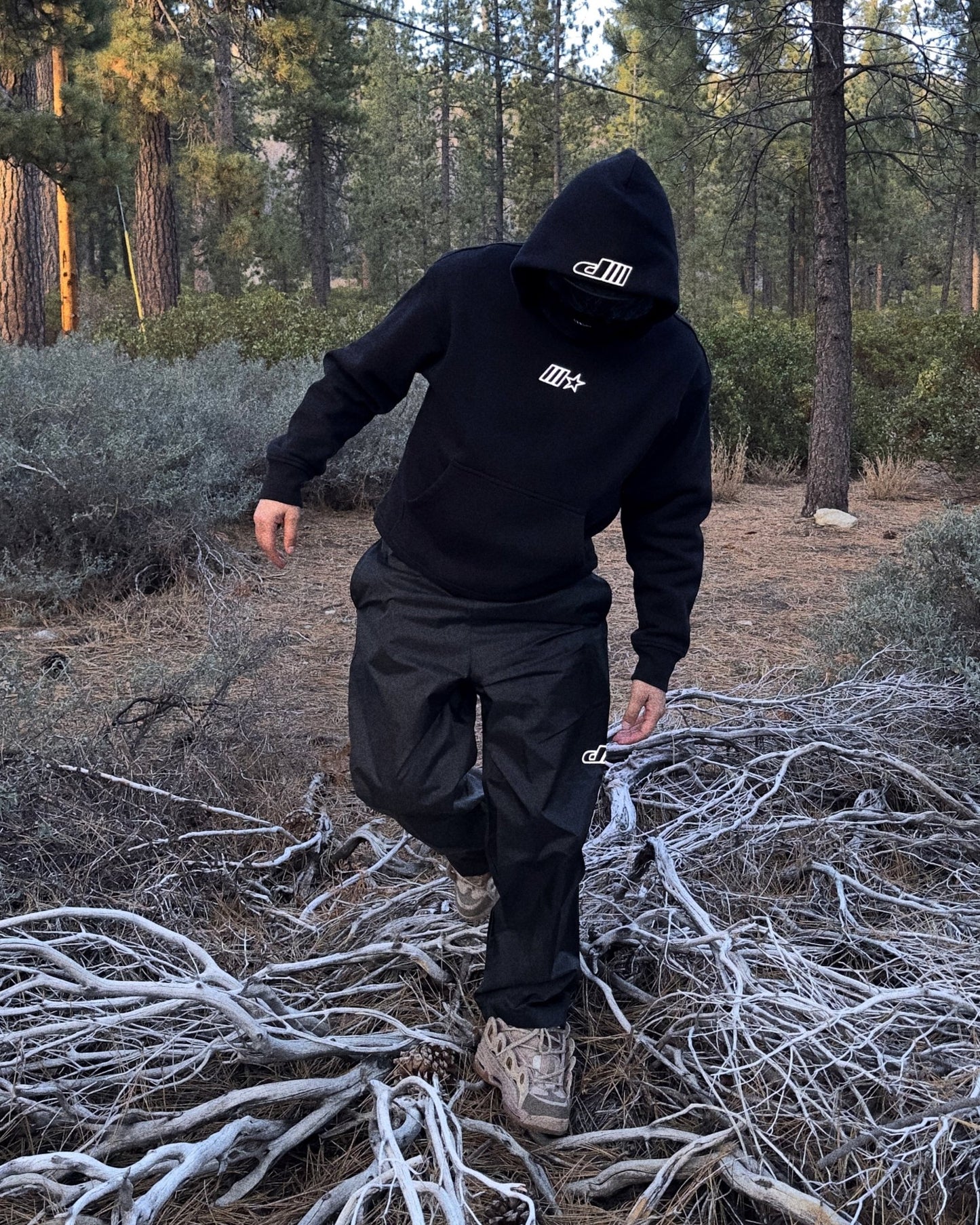 SPORTS EMBLEM HOODIE - EBONY - PROCESS WRLDWID3