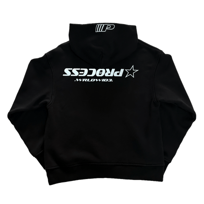 SPORTS EMBLEM HOODIE - EBONY - PROCESS WRLDWID3