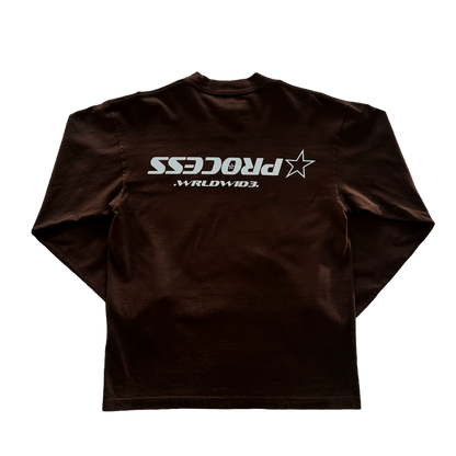 HEAVYWEIGHT LONG SLEEVE - CHOCOLATE - PROCESS WRLDWID3