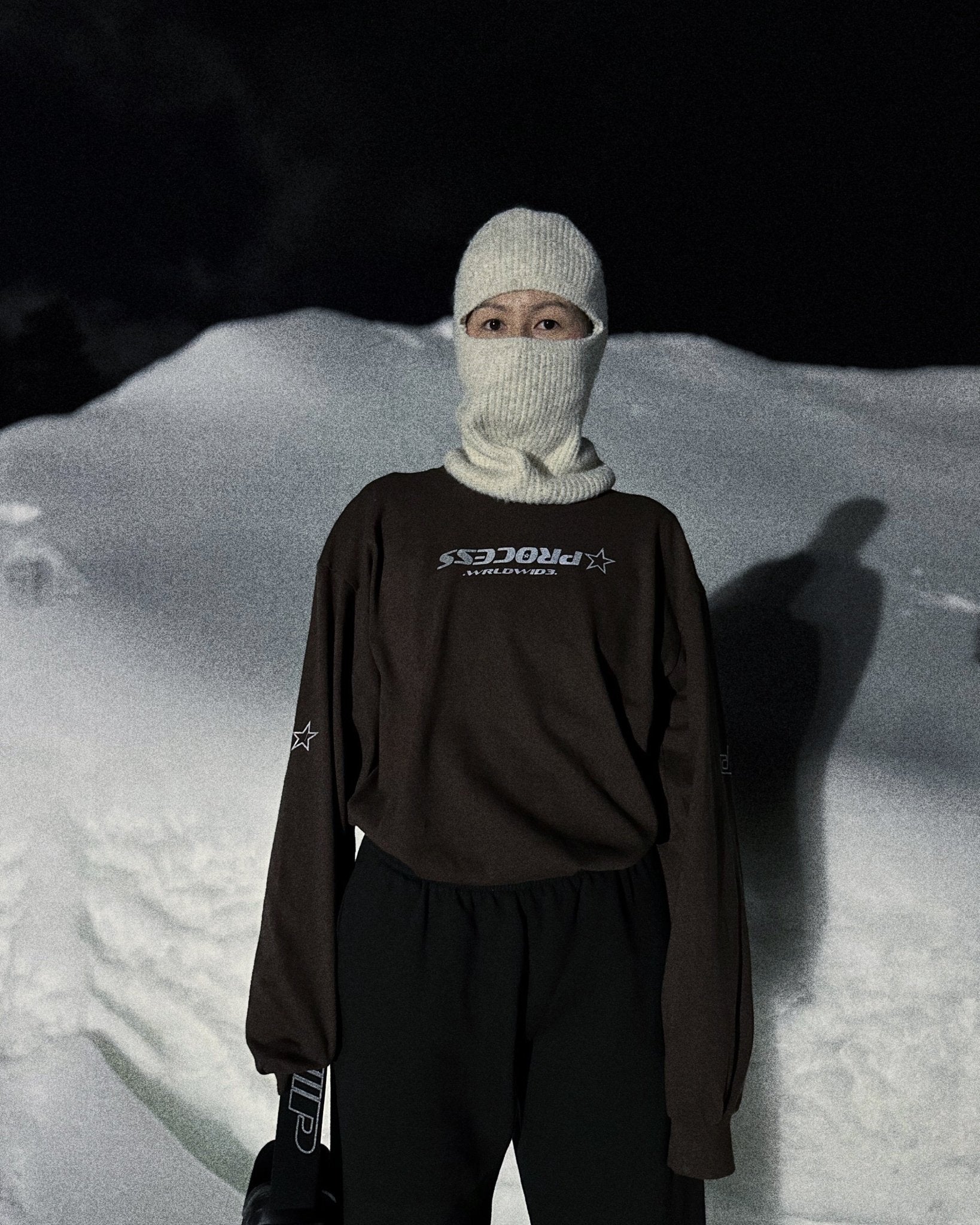 HEAVYWEIGHT LONG SLEEVE - CHOCOLATE - PROCESS WRLDWID3