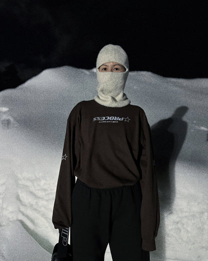 HEAVYWEIGHT LONG SLEEVE - CHOCOLATE - PROCESS WRLDWID3