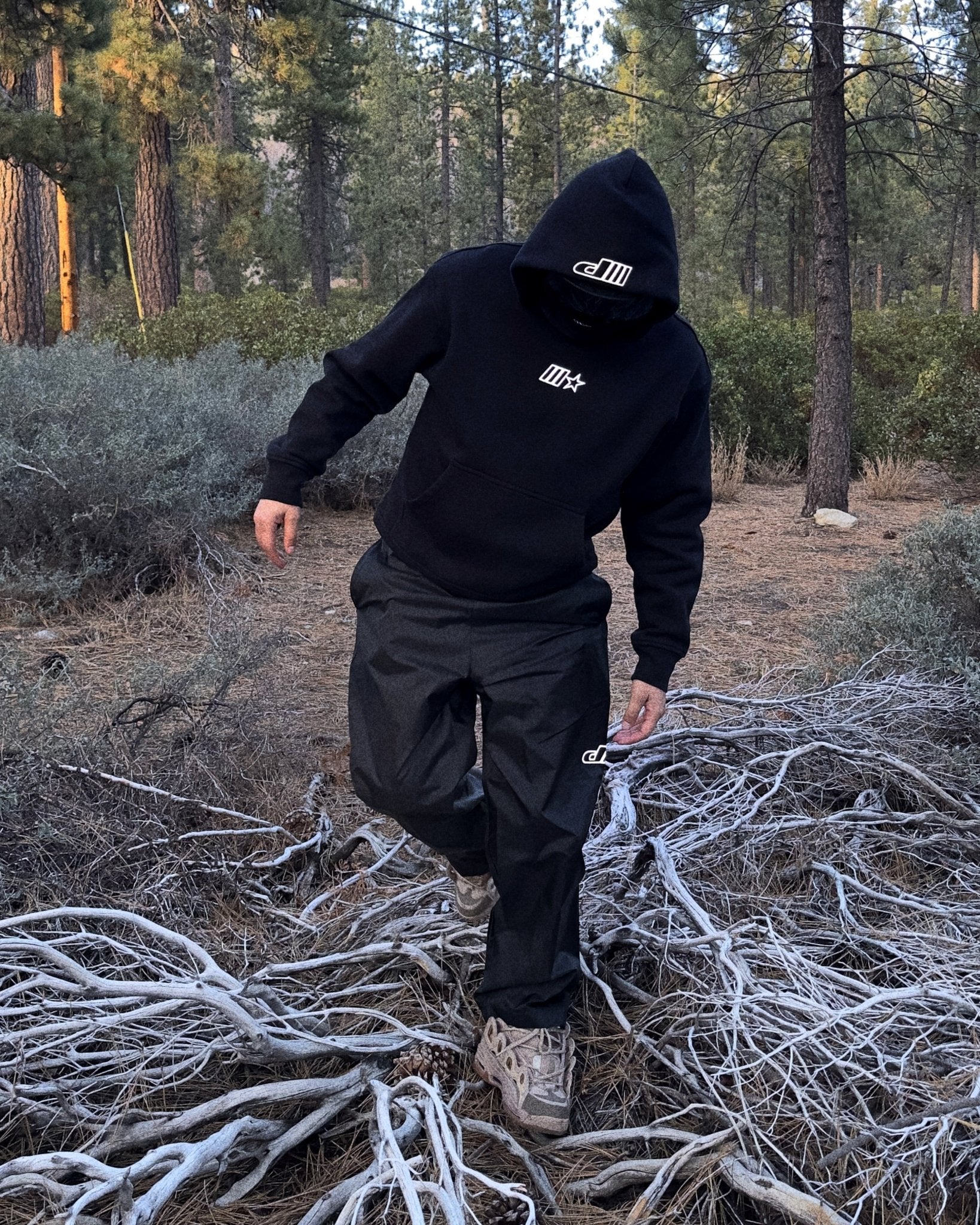 SPORTS EMBLEM HOODIE - EBONY - PROCESS WRLDWID3