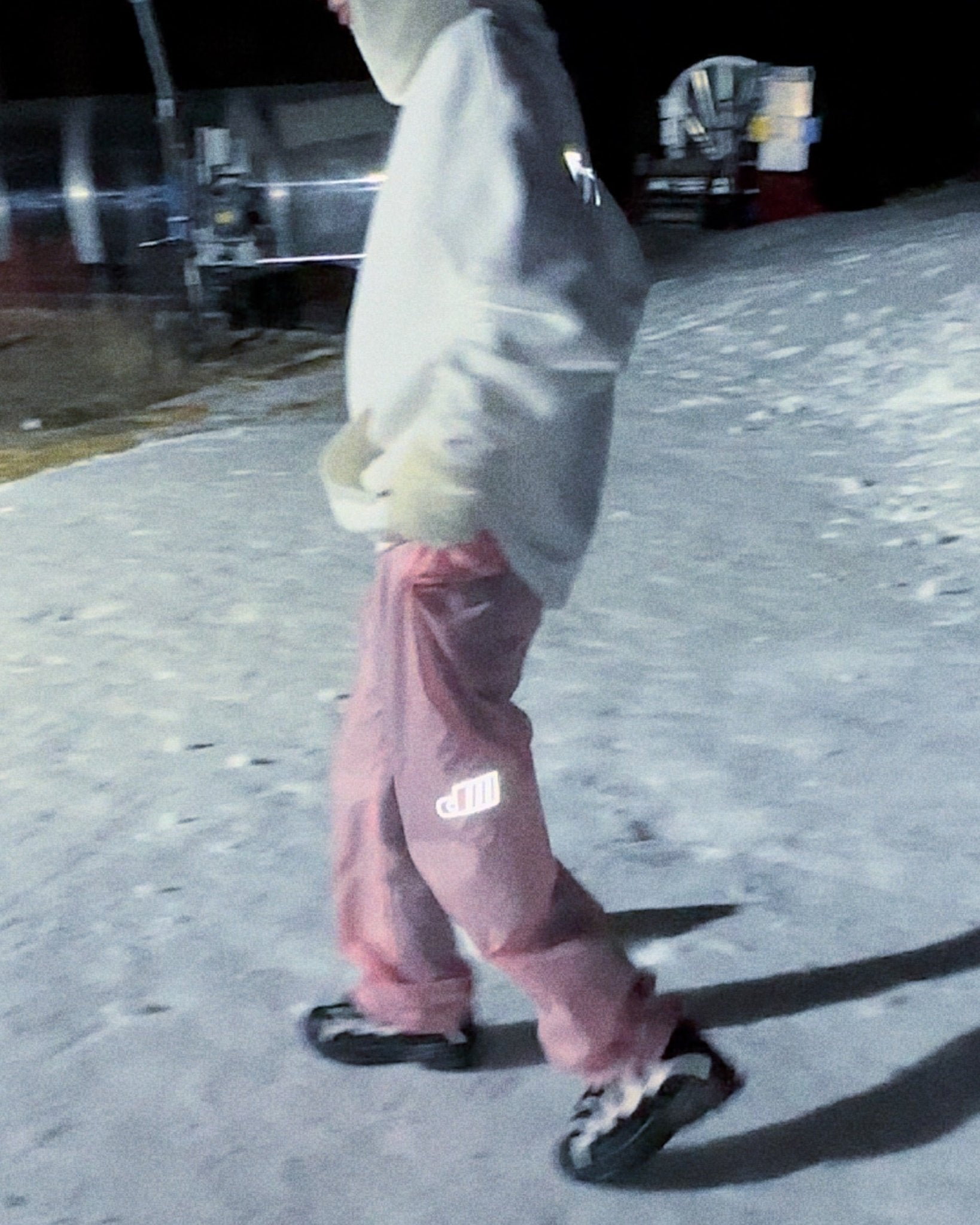 SPORTS EMBLEM NYLON PANT - PINK - PROCESS WRLDWID3